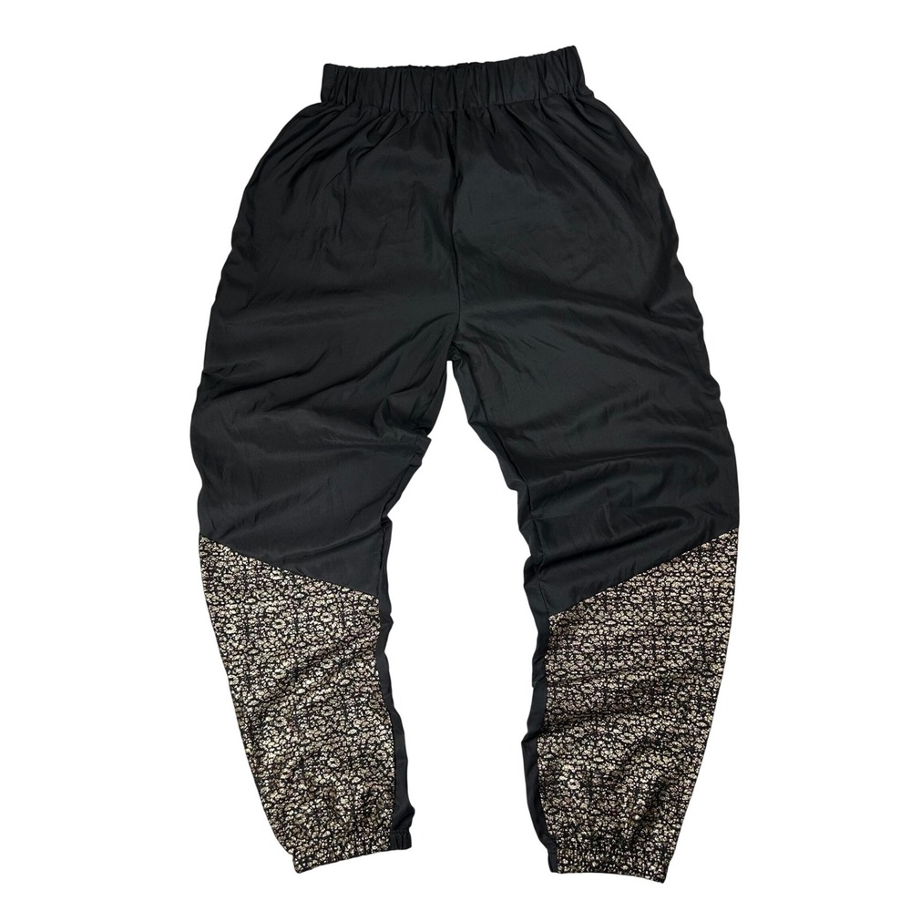 Weissman Black Gold Metallic Lace Style Dance Joggers Pants Style 13775‎ Size MA